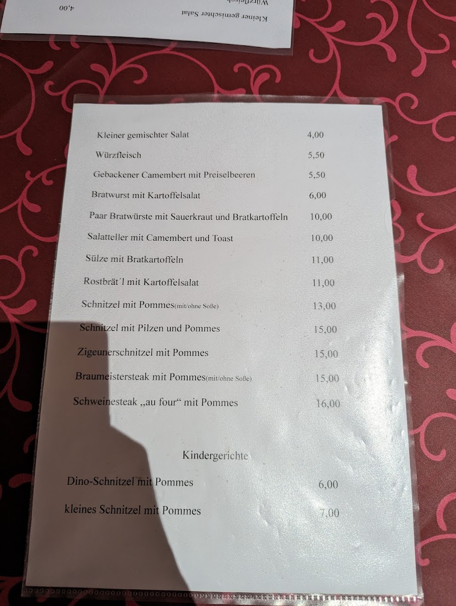 Zur Linde Inh.Thomas Kern Photo Menu 2