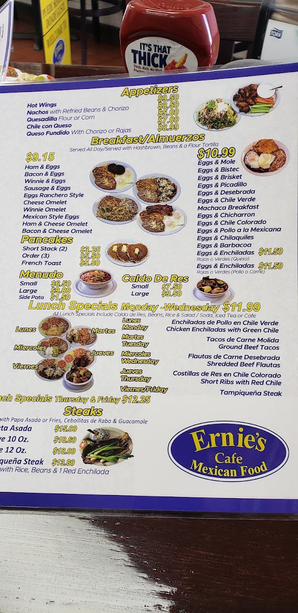Ernie's Cafe Bar & Grill Photo Menu 9