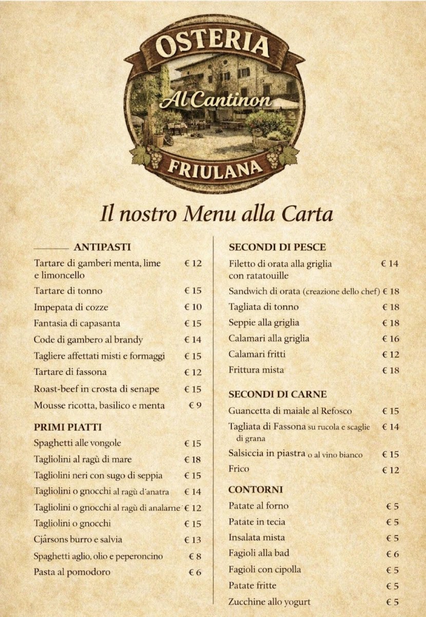 Hosteria Al Cantinon Photo Menu 1