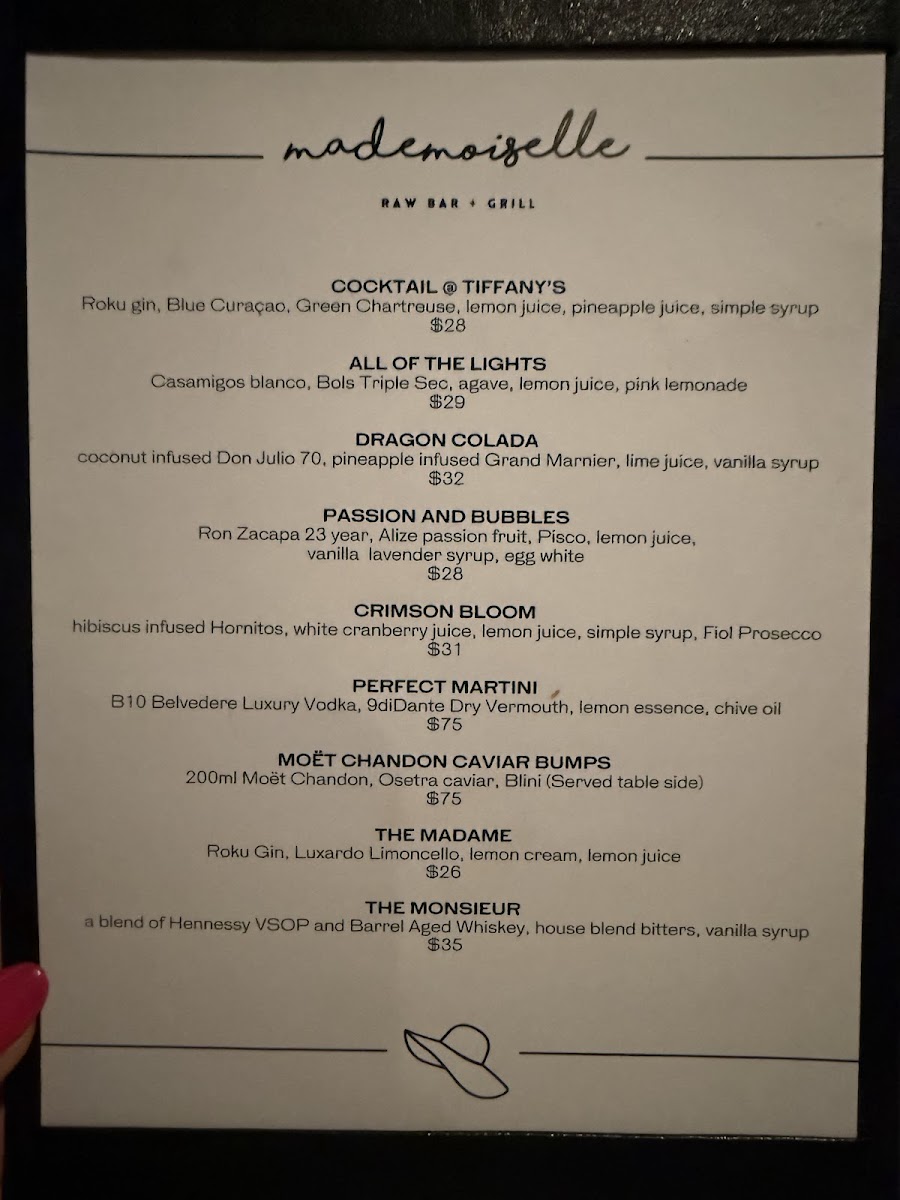 Mademoiselle Raw Bar + Grill Photo Menu 2