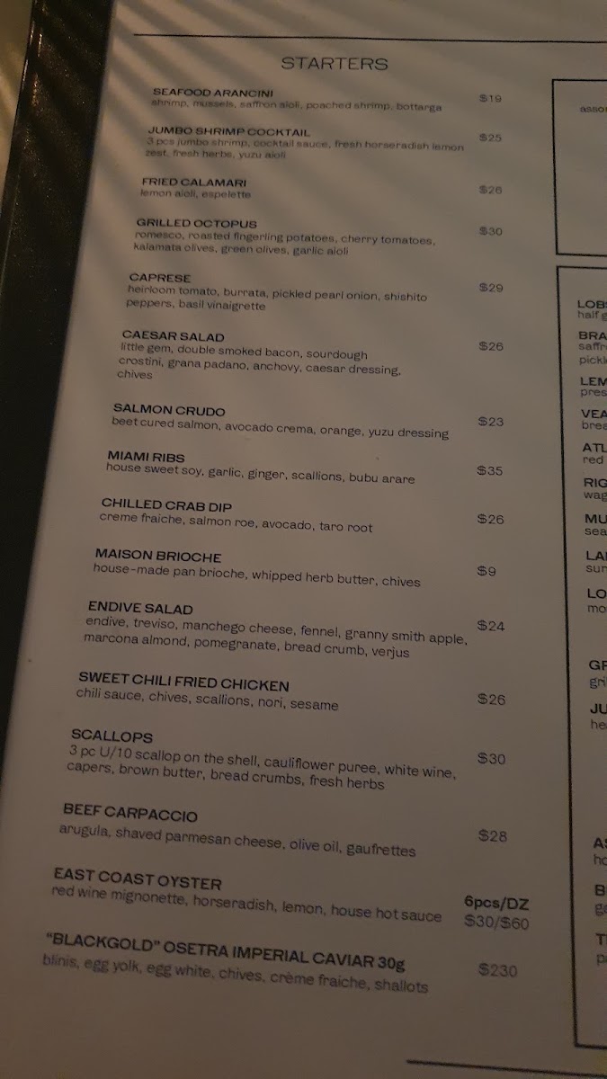 Mademoiselle Raw Bar + Grill Photo Menu 5