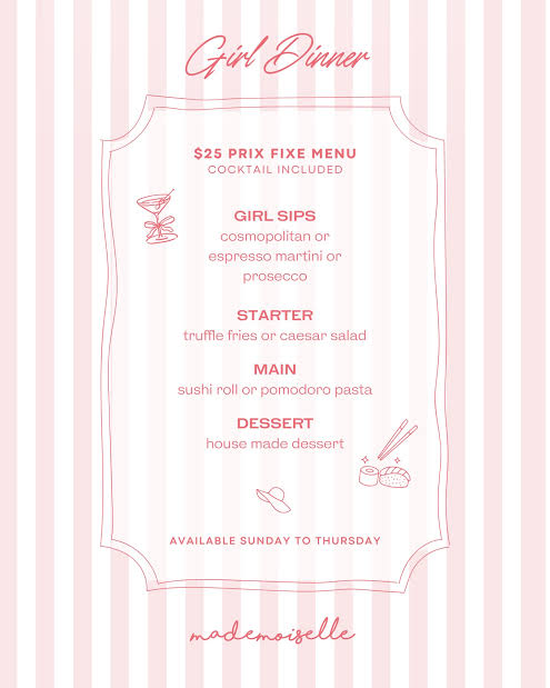 Mademoiselle Raw Bar + Grill Photo Menu 6