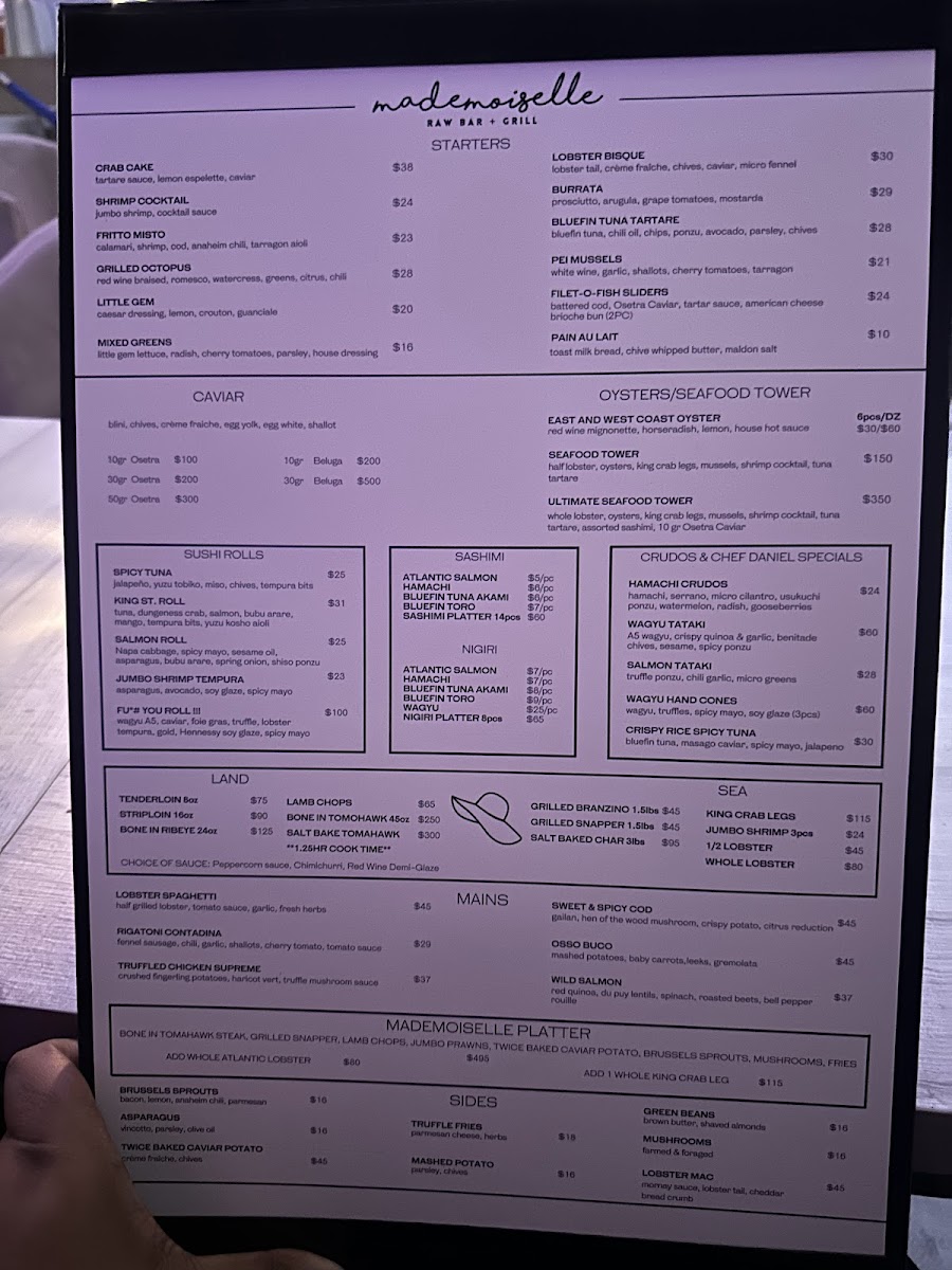 Mademoiselle Raw Bar + Grill Photo Menu 8