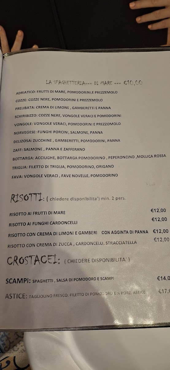 Lo Schiribizzo Photo Menu 5