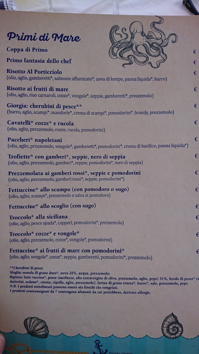 Lo Schiribizzo Photo Menu 7
