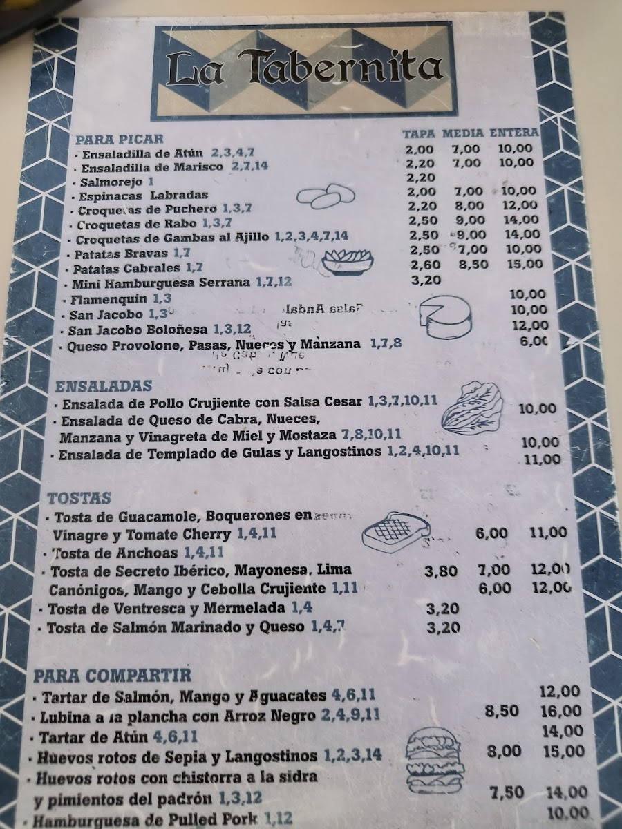 La Tabernita Photo Menu 2