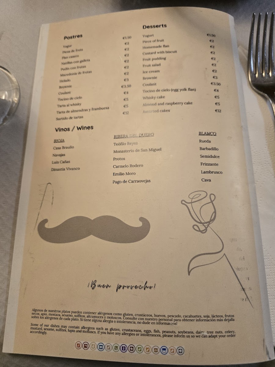 Casa Braulio Photo Menu 2