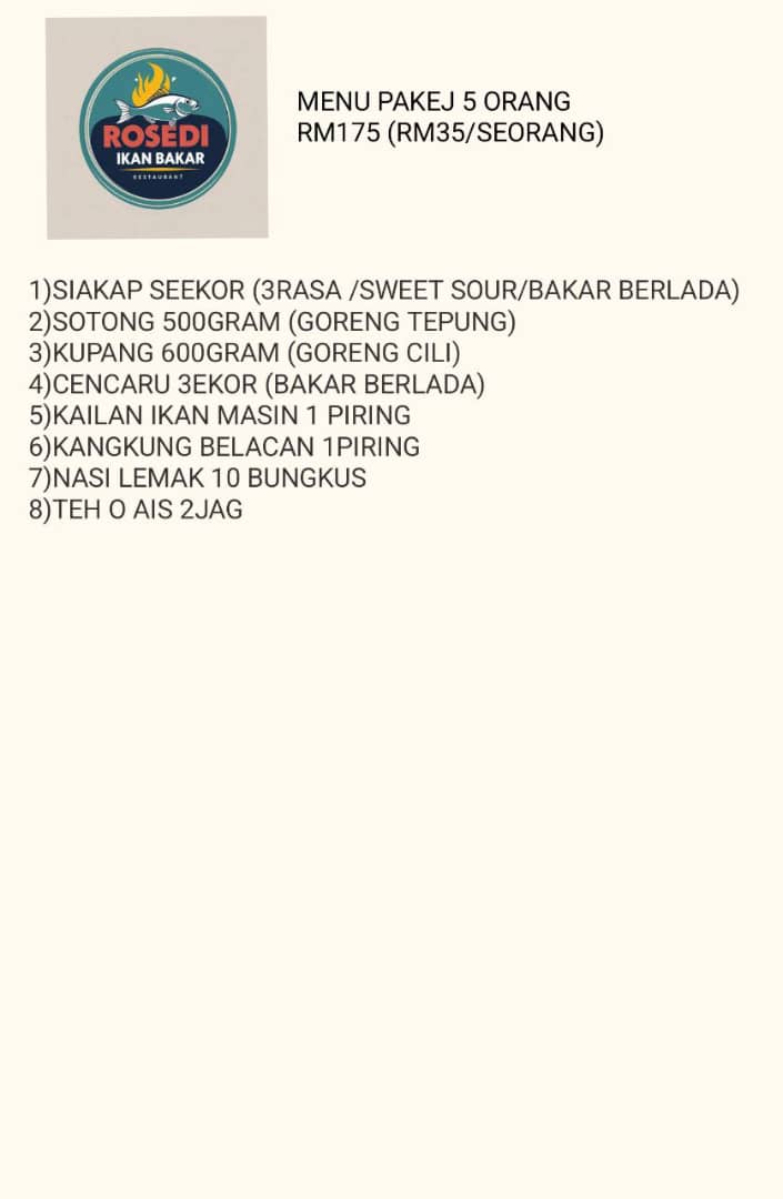 Ikan Bakar Rosedi Photo Menu 4