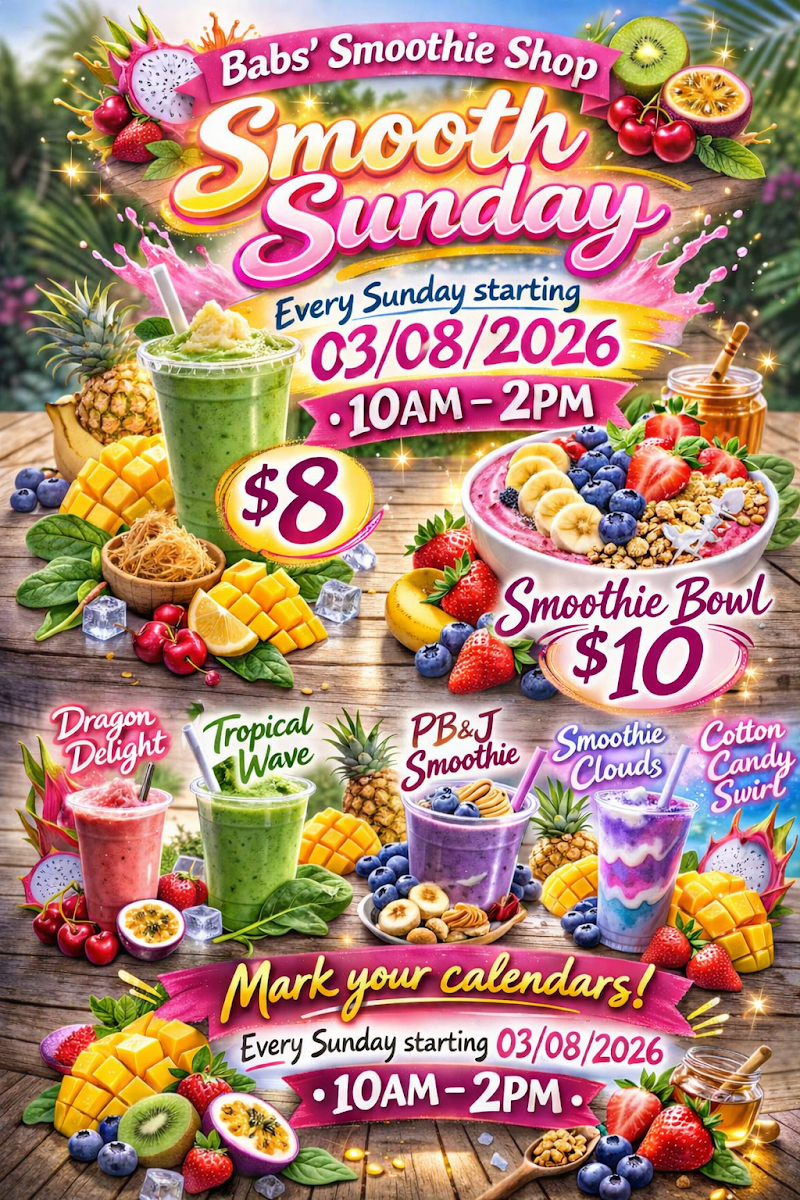 Babs' Smoothie Shop Photo Menu 6