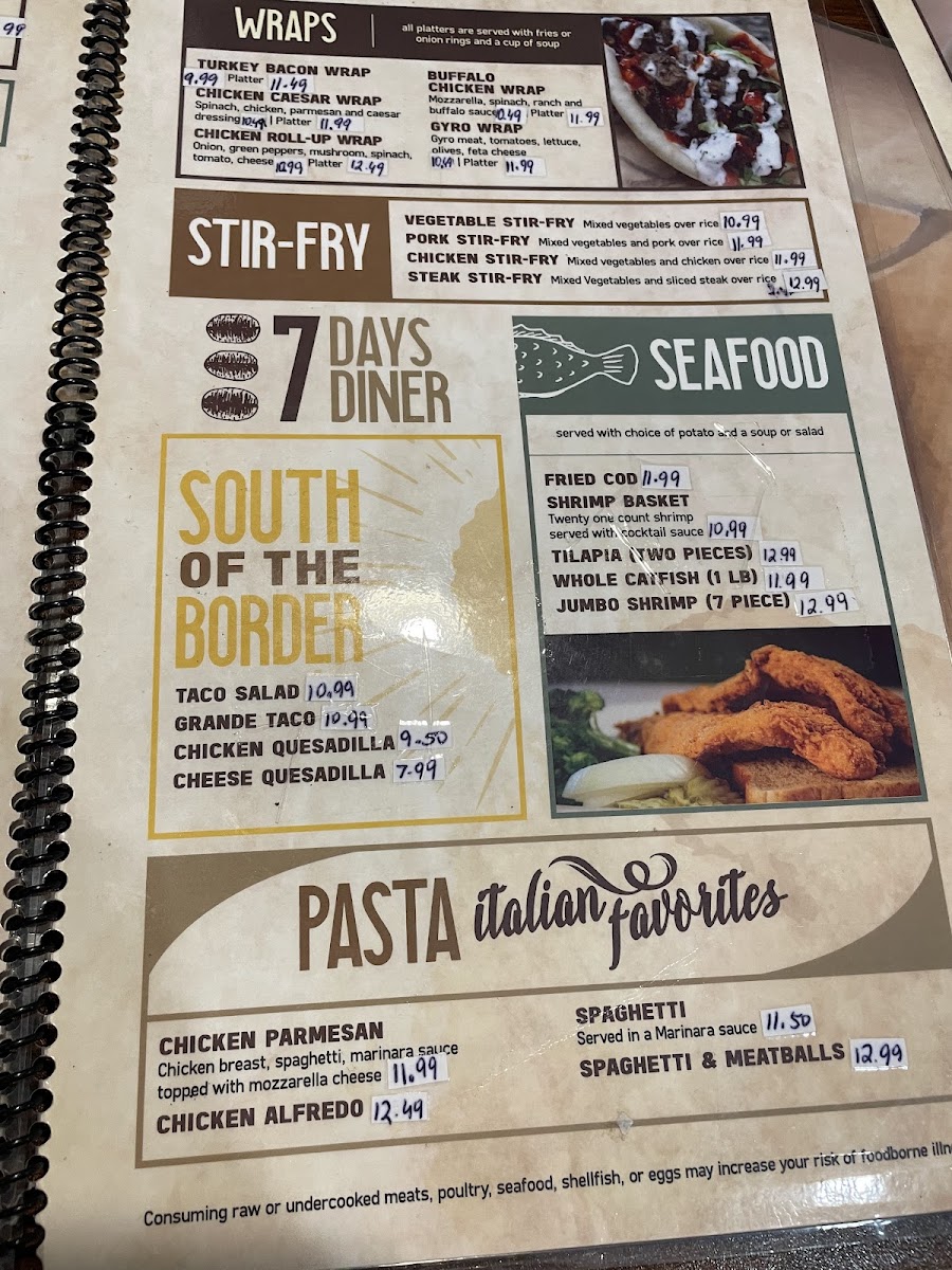 Seven Days Diner Photo Menu 3
