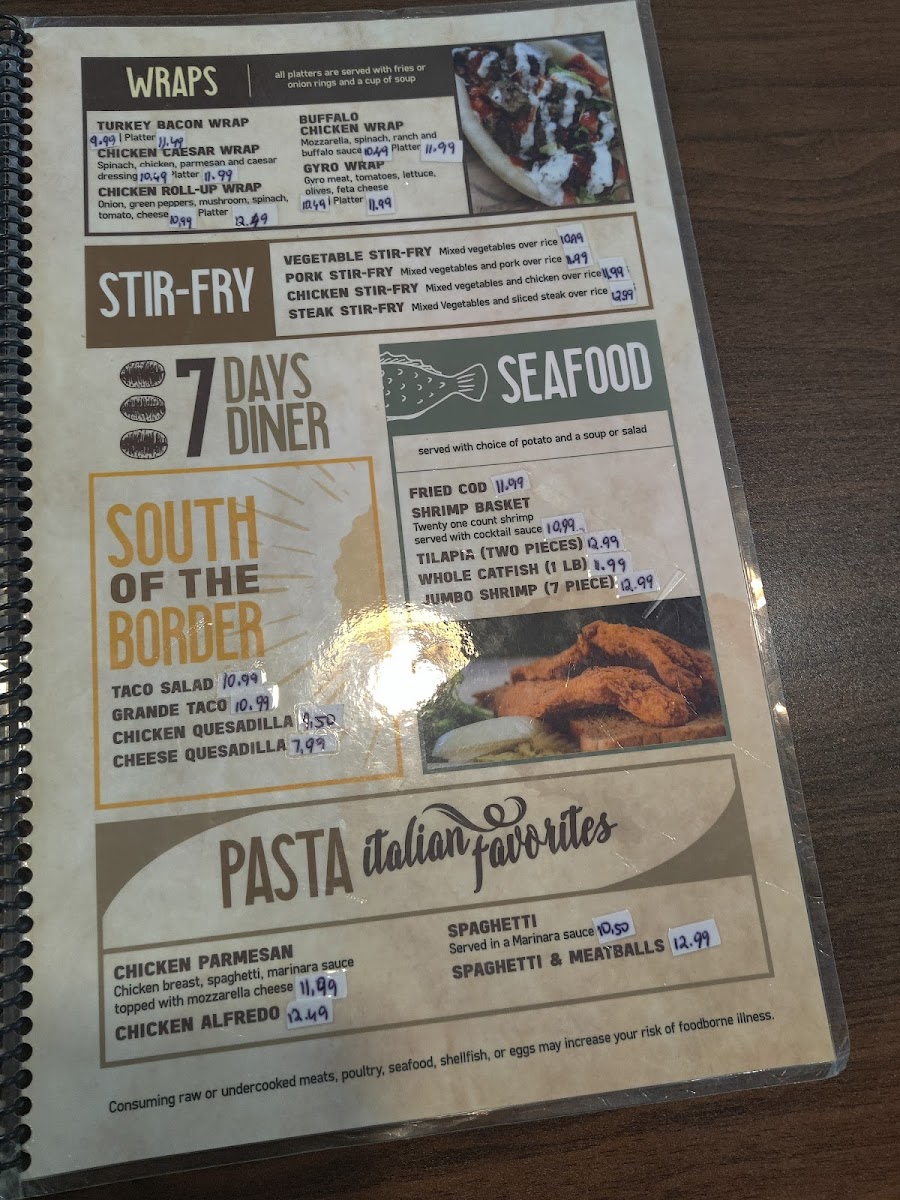 Seven Days Diner Photo Menu 7