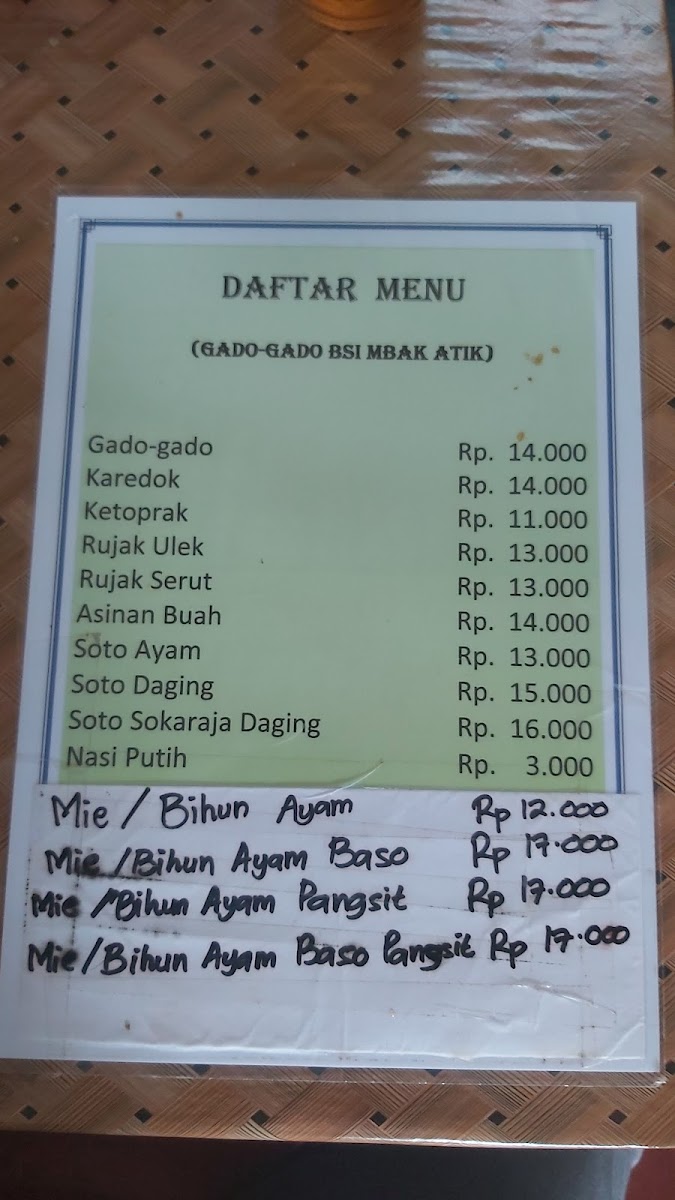 Gado gado BSI Photo Menu 5