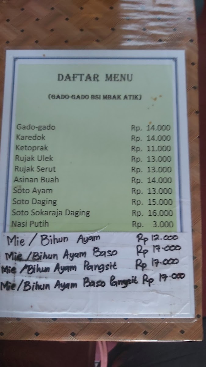 Gado gado BSI Photo Menu 9