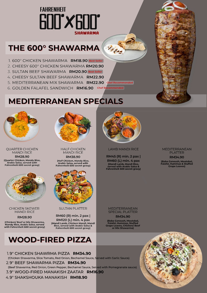 Fahrenheit 600 Cafe & Restaurant Photo Menu 1