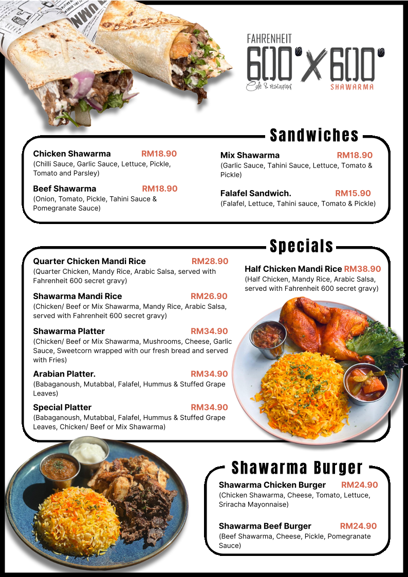 Fahrenheit 600 Cafe & Restaurant Photo Menu 10