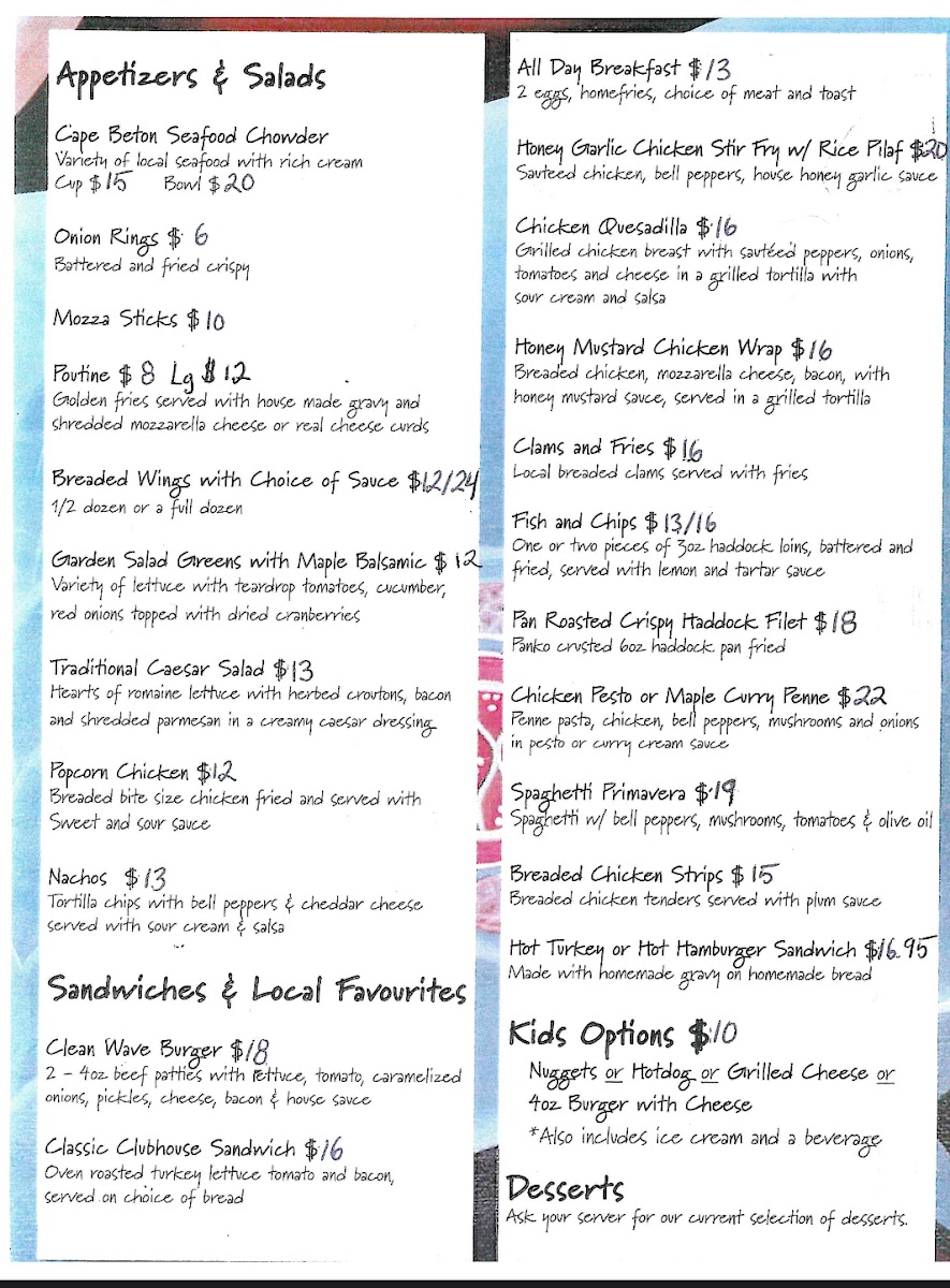 CleanWave Mi'kmaq Culinary Kitchen Photo Menu 4