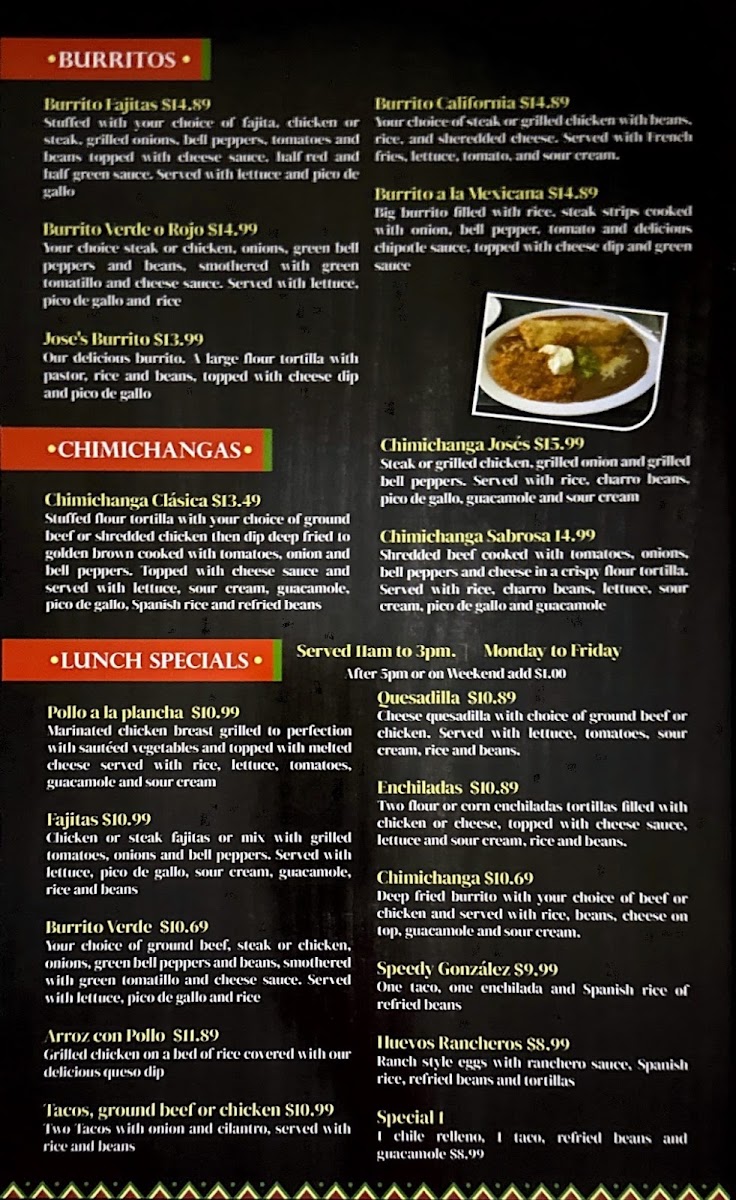 Don Jose's Mexican Grill Photo Menu 2