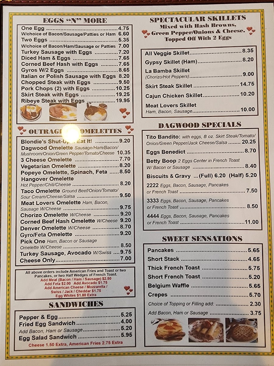 Blondie's Diner Photo Menu 1