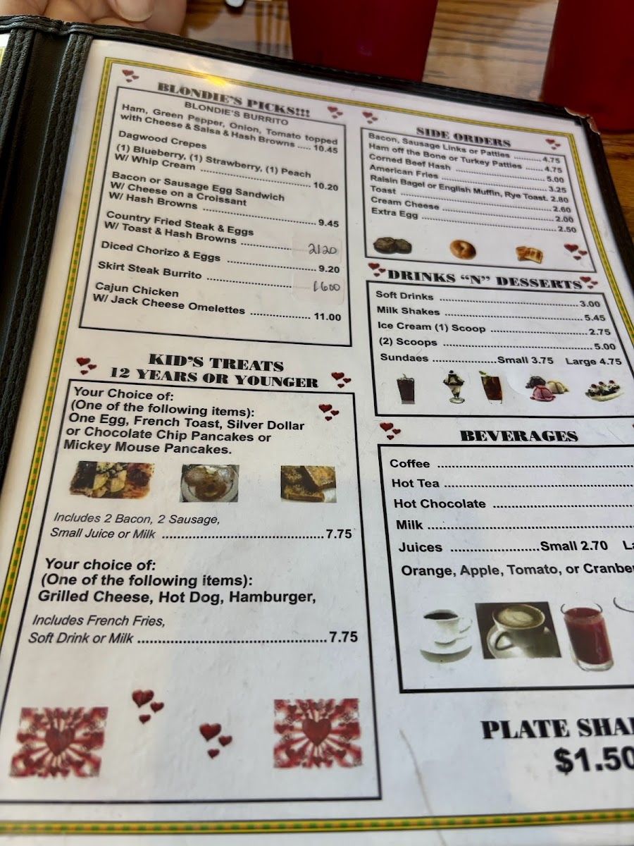 Blondie's Diner Photo Menu 2