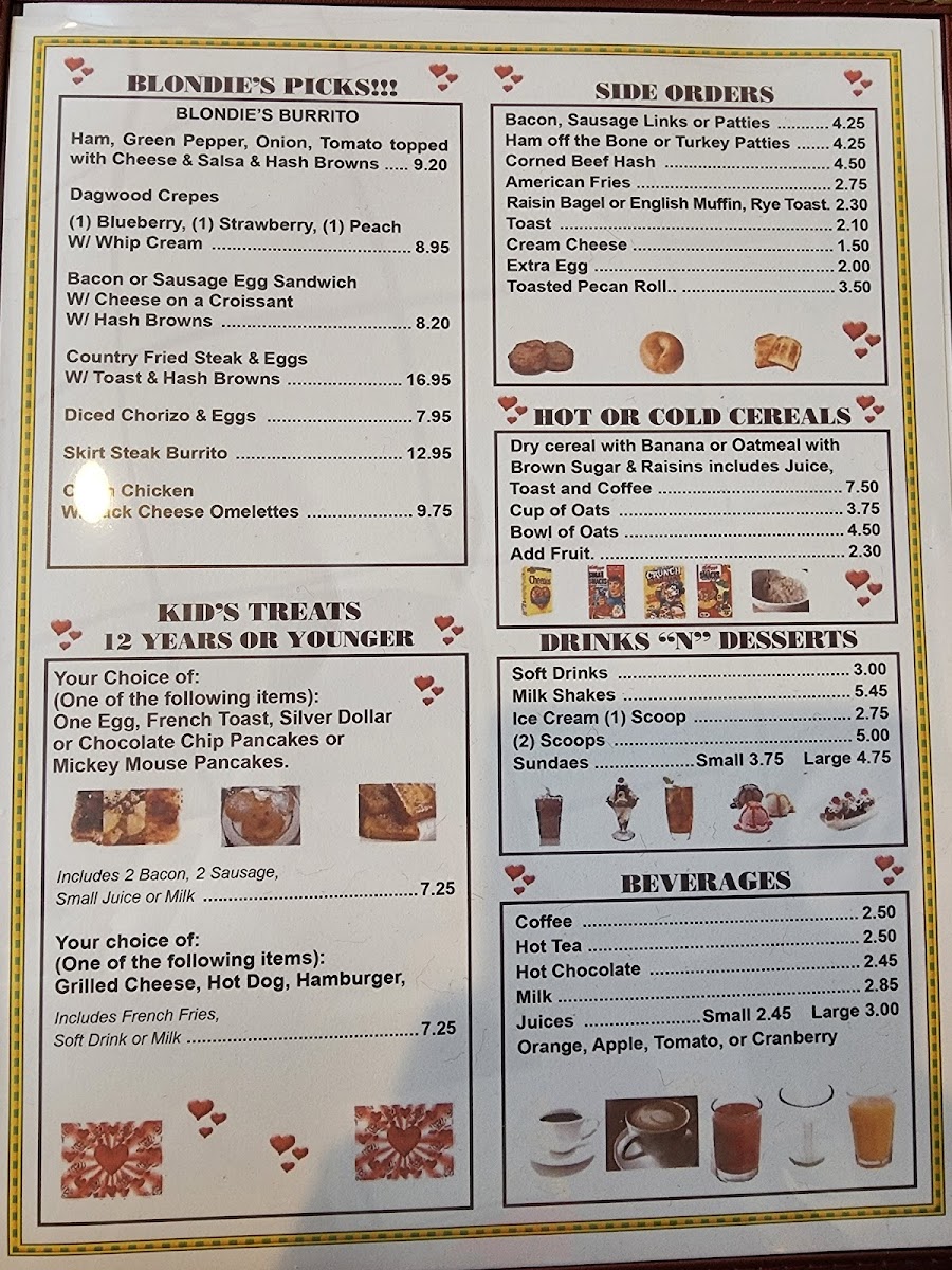 Blondie's Diner Photo Menu 3