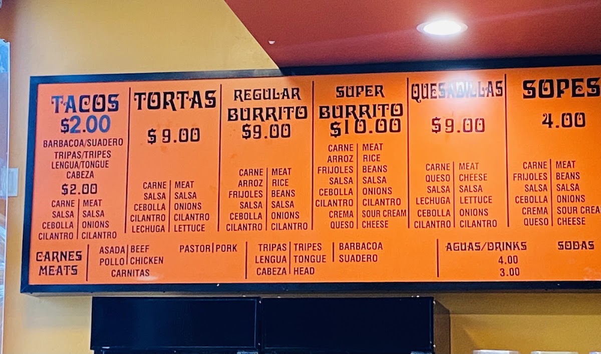 El Grullito Photo Menu 1