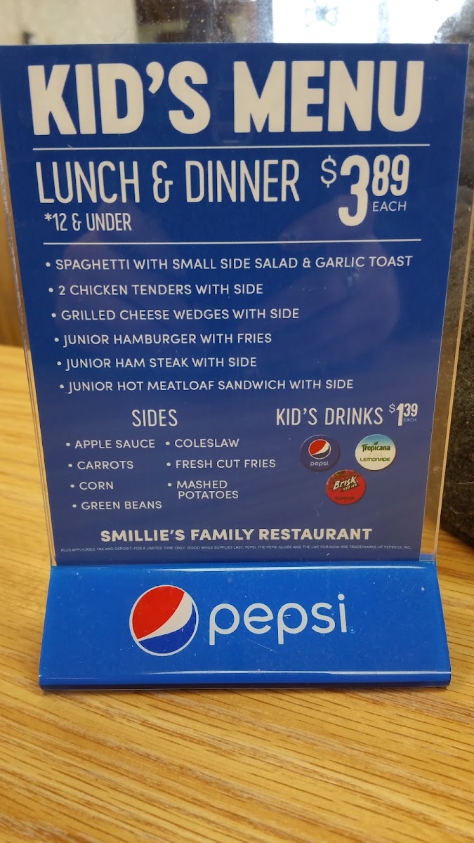 Smillie's Family Restaurant Photo Menu 4
