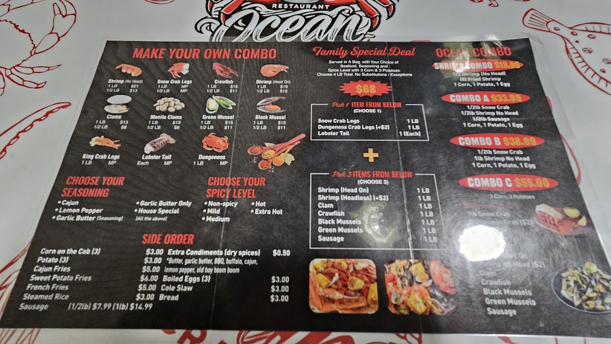 Ocean Crab Photo Menu 1