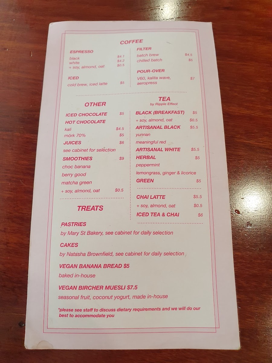 Best Wishes Coffee Photo Menu 7