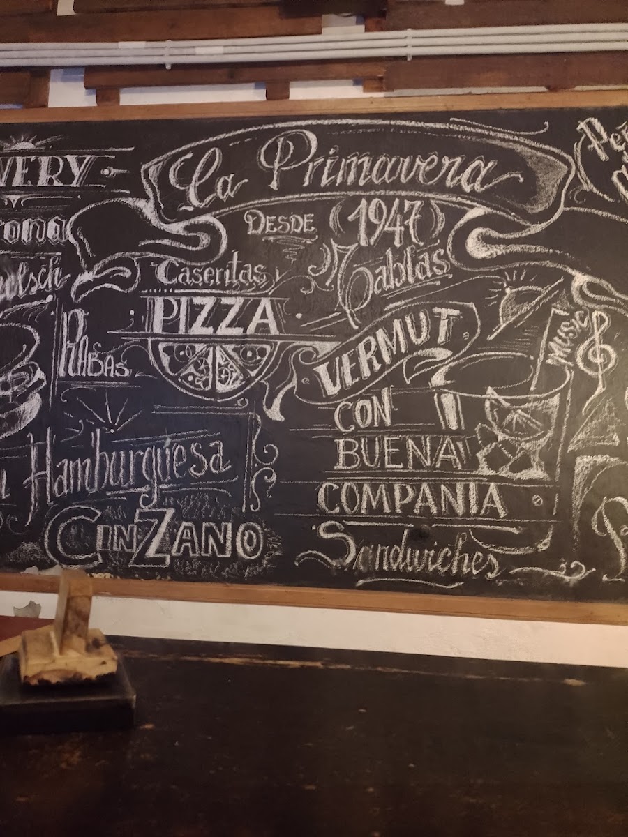 La Primavera Photo Menu 1