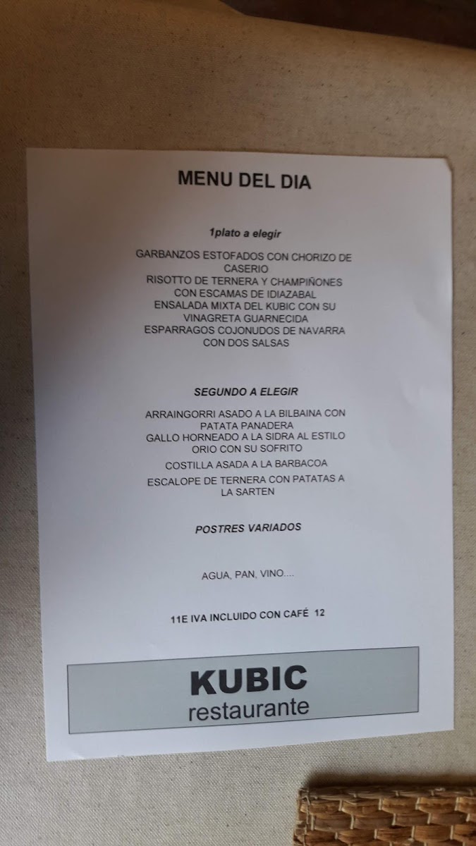 Restaurante Kubic Photo Menu 3