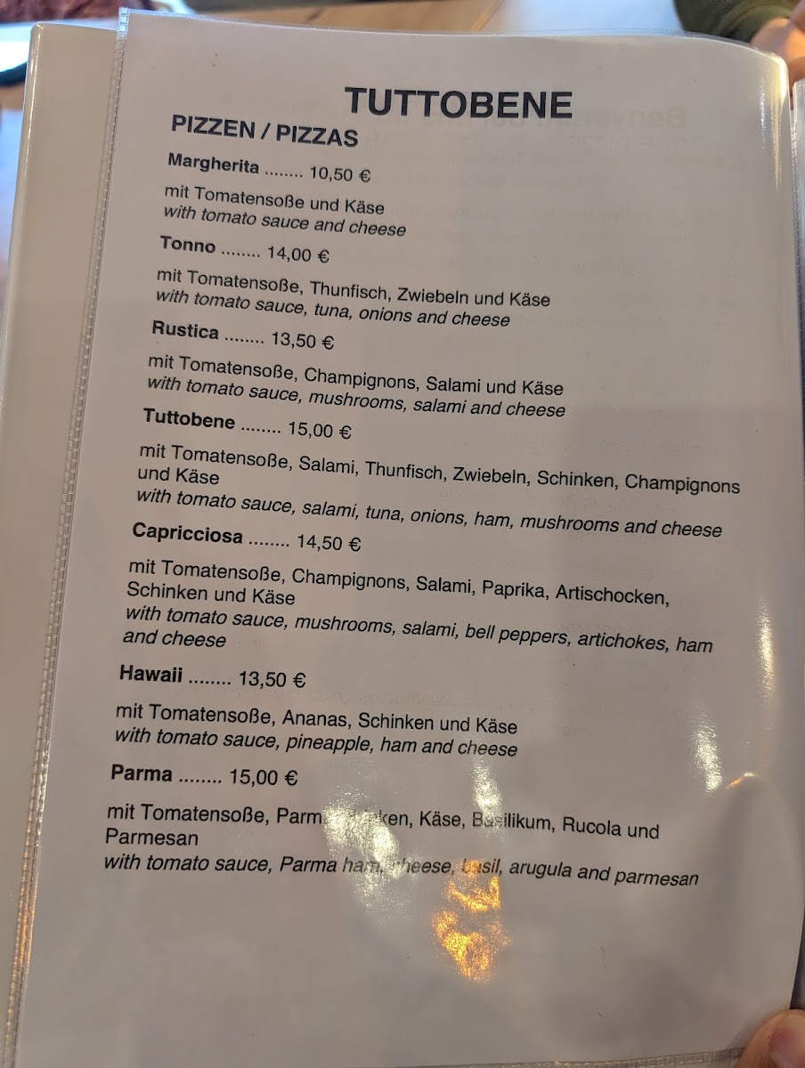 TUTTOBENE Pizzeria & Cafeteria Photo Menu 3