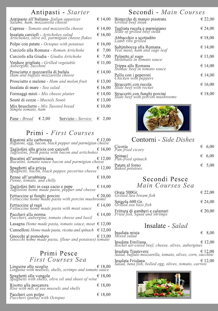 Trattoria Lungaretta Photo Menu 4