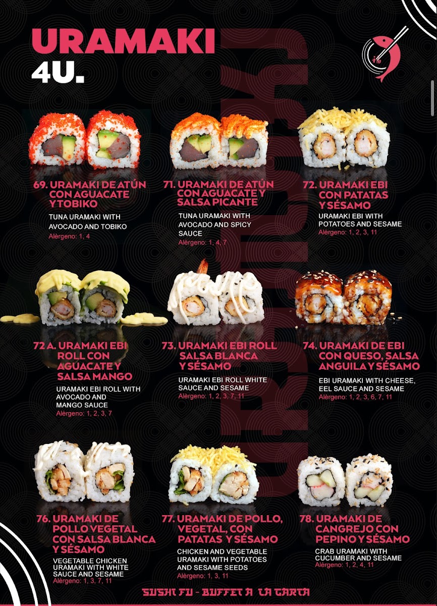 Sushi fu japones Photo Menu 2