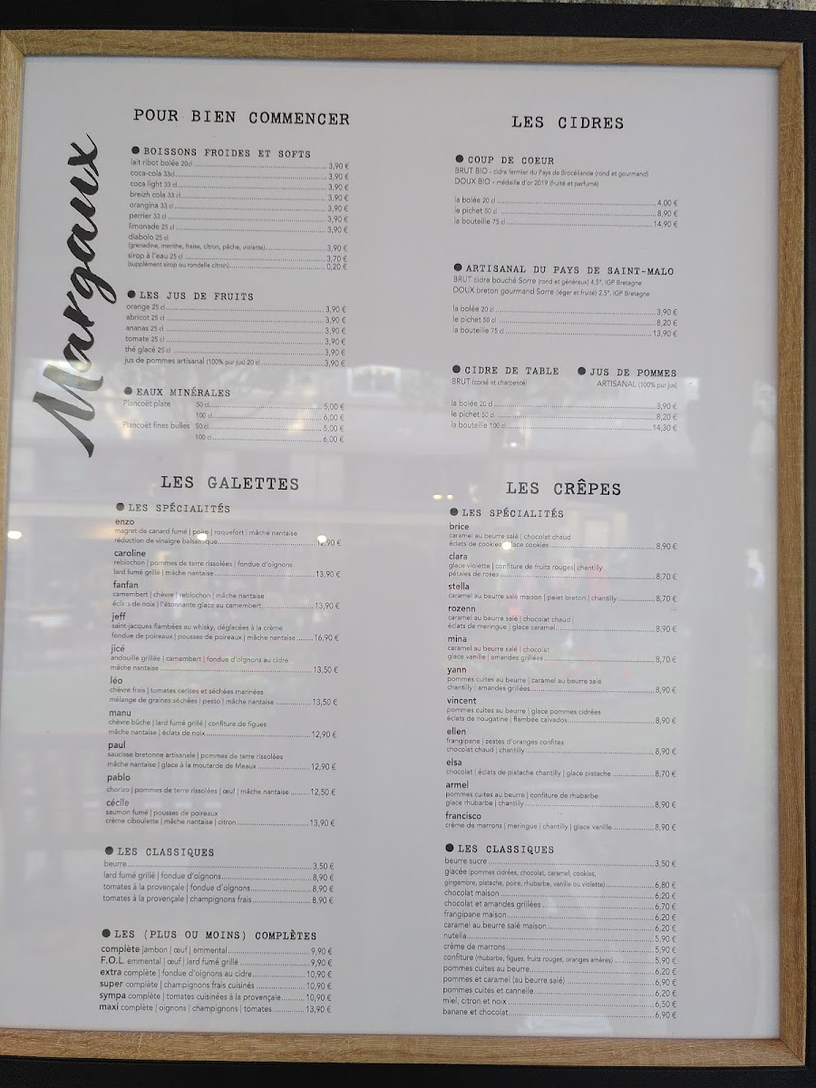 Crêperie Margaux Photo Menu 1