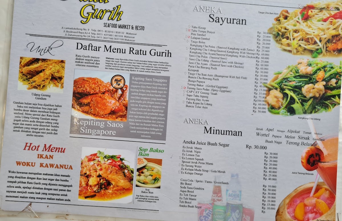Ratu Gurih Seafood Market & Resto Photo Menu 8