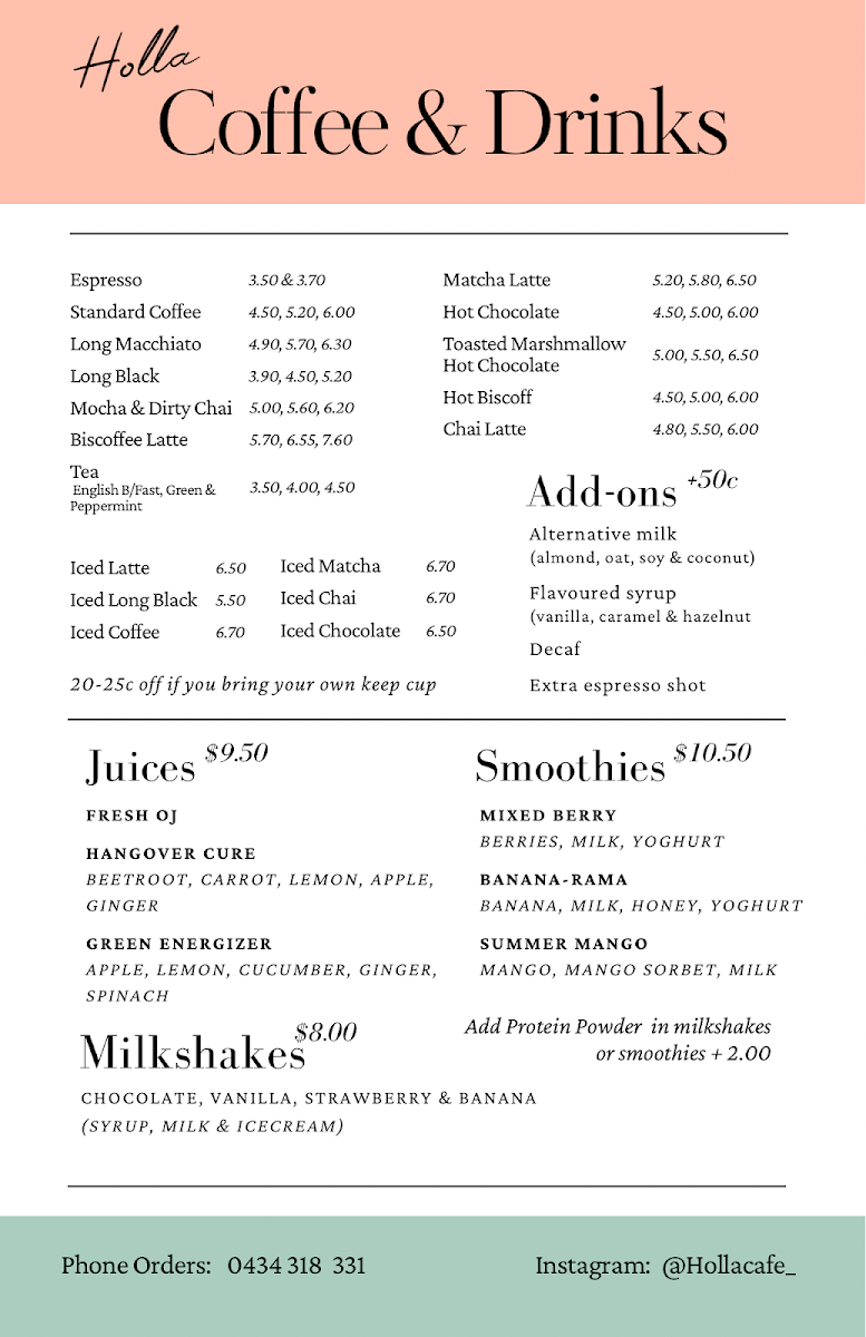Holla Photo Menu 1