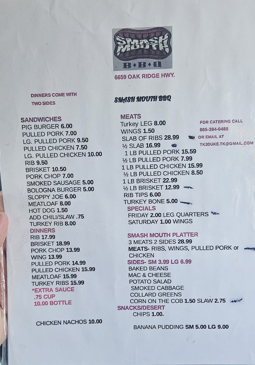 Smash Mouth BBQ Photo Menu 1