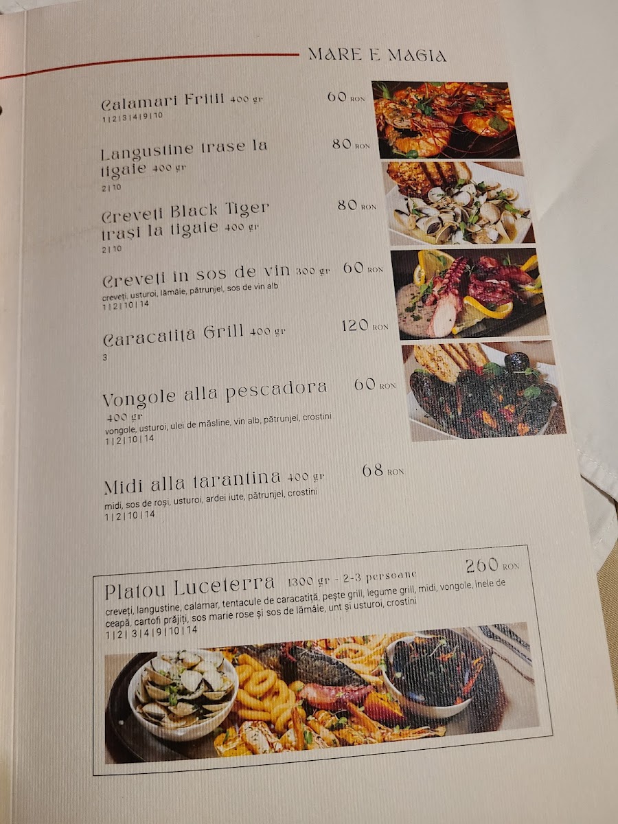 Luceterra Ristorante Photo Menu 5