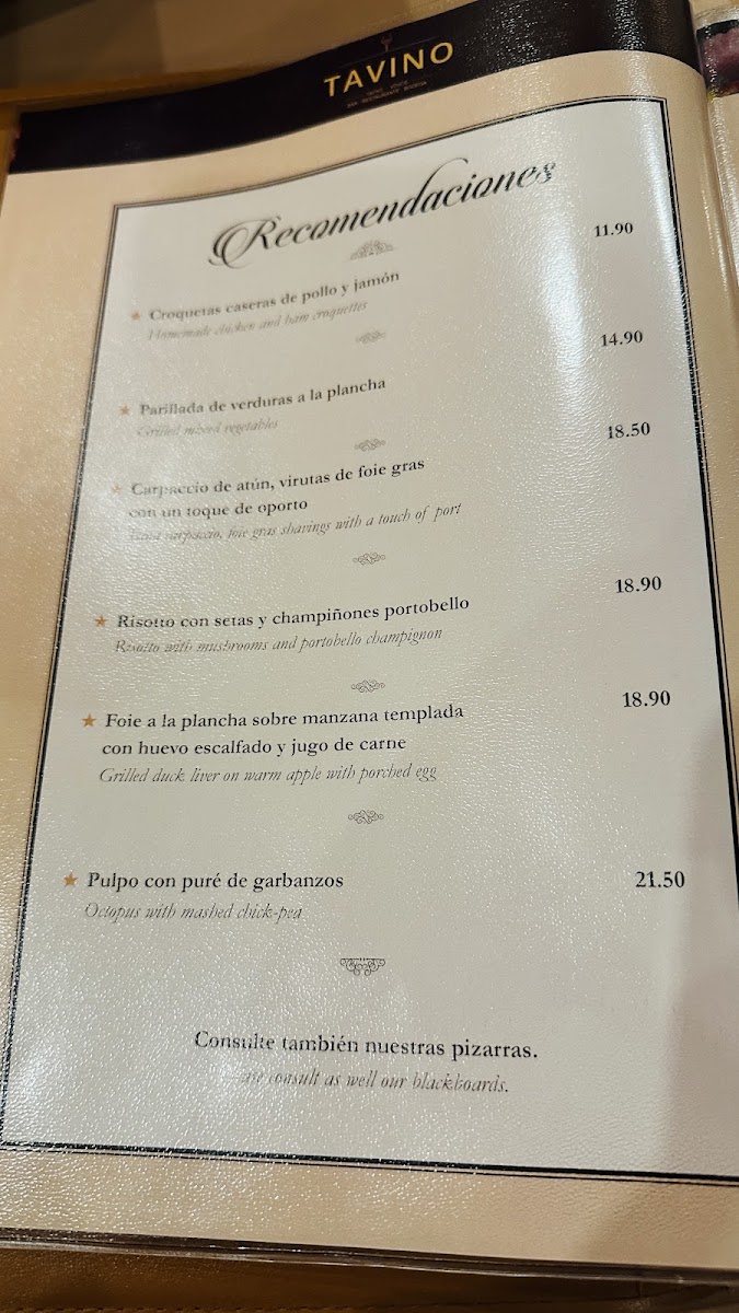 Restaurante Tavino Photo Menu 5