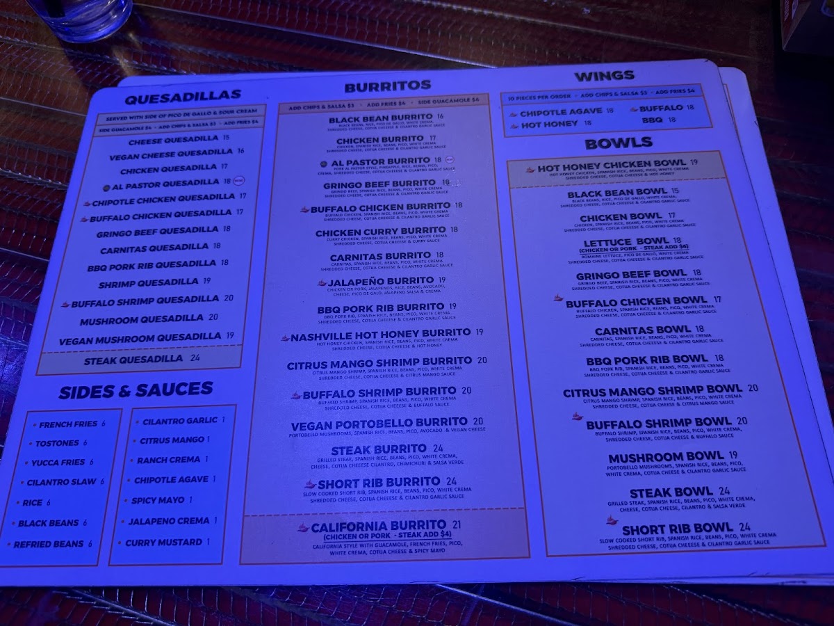 Bandoleros Tacos and Tequila Garden Photo Menu 2