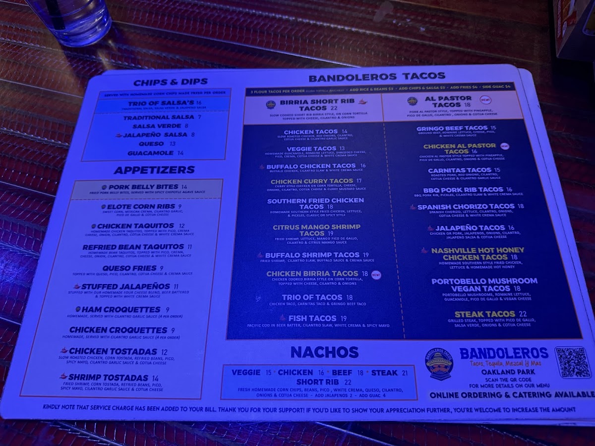 Bandoleros Tacos and Tequila Garden Photo Menu 8