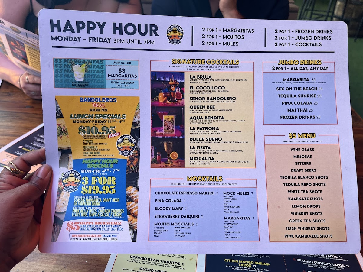 Bandoleros Tacos and Tequila Garden Photo Menu 9