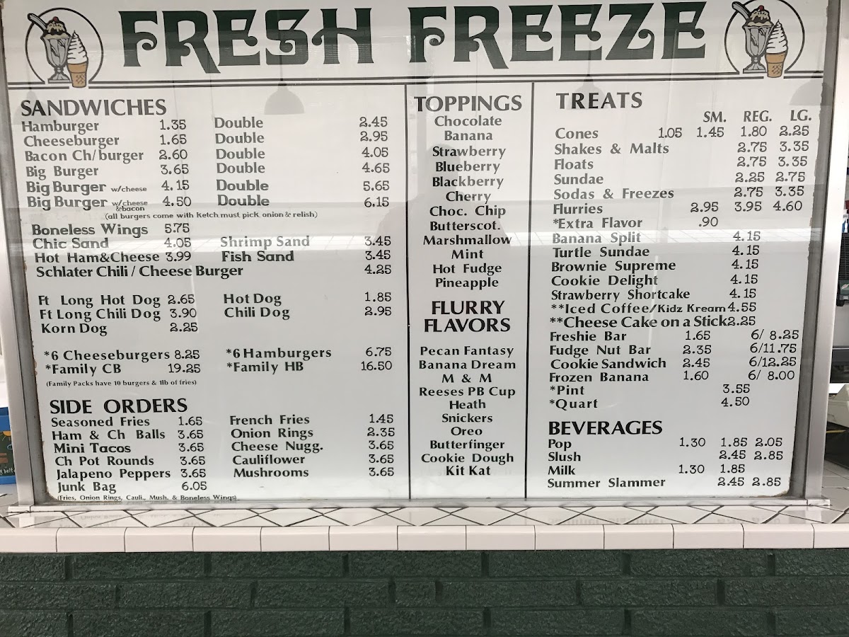 Fresh Freeze Photo Menu 10