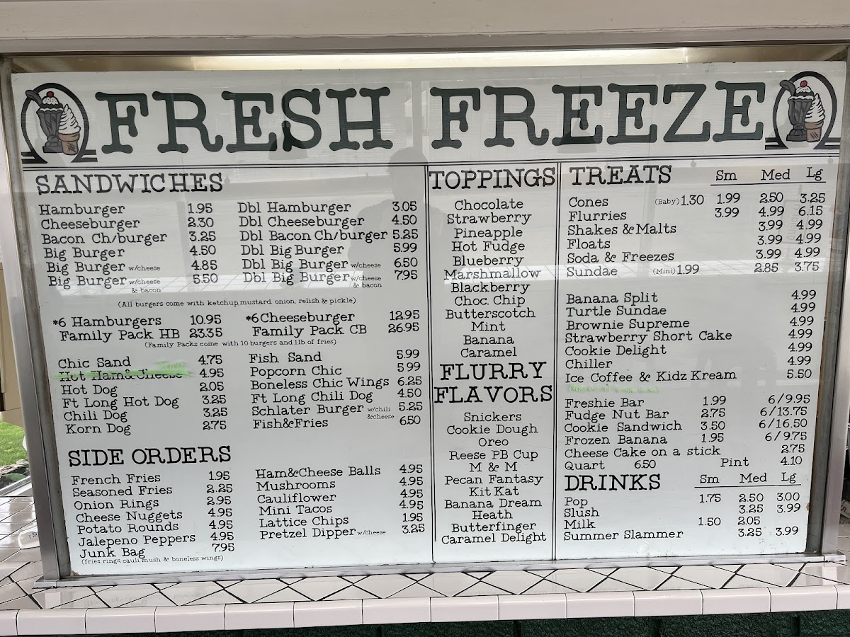 Fresh Freeze Photo Menu 2