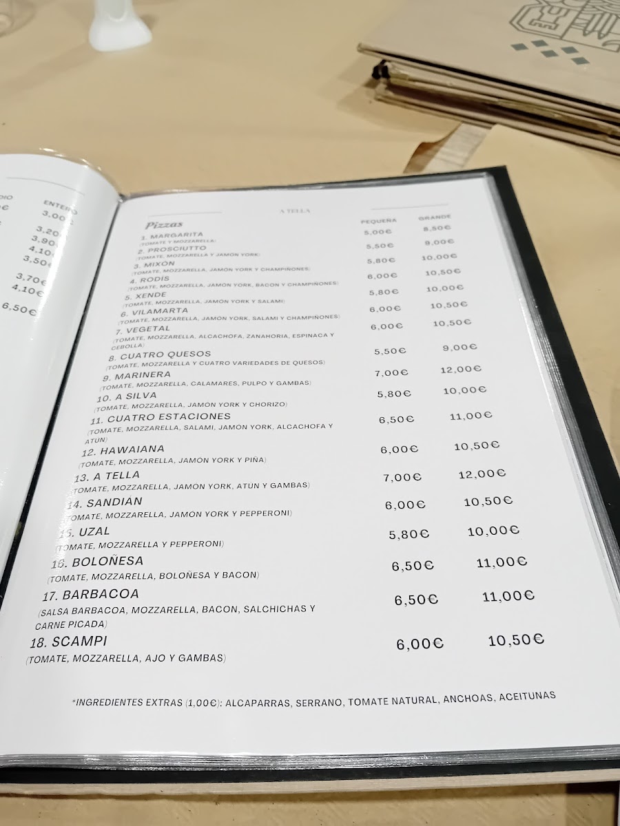 Cervecería a Tella Photo Menu 2