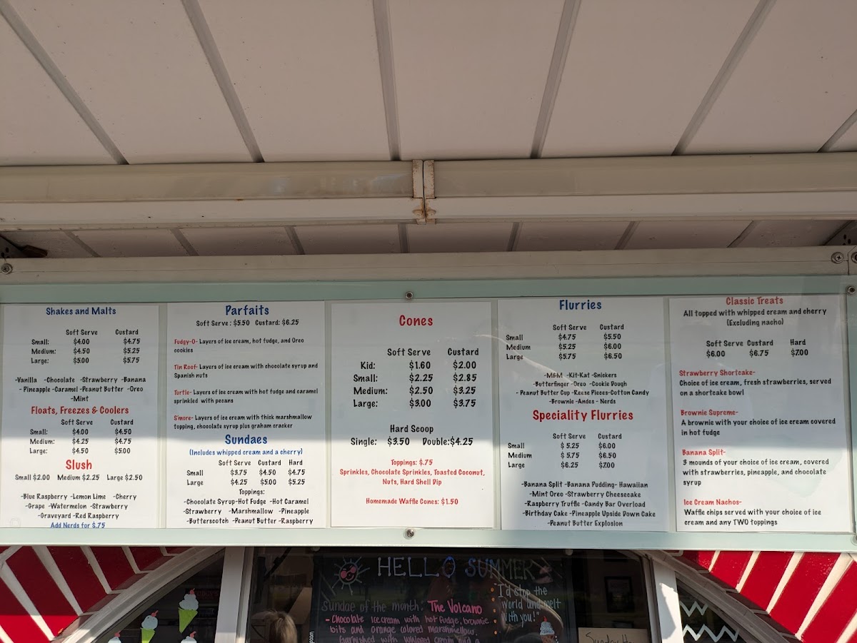 Fudgy’s Ice Cream Photo Menu 1