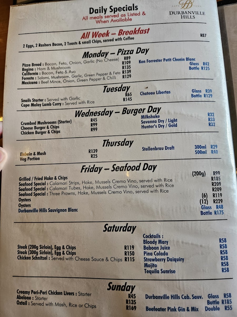 Talla's Tavern Photo Menu 3