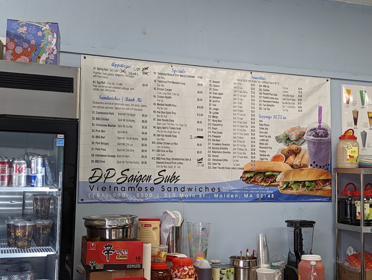 DP Saigon Subs Photo Menu 1