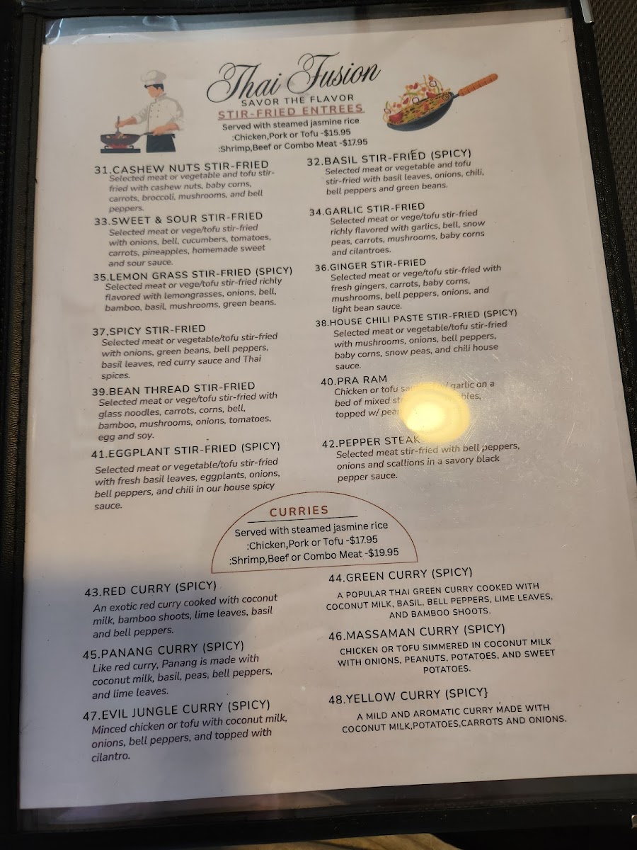 THAI FUSION RESTAURANT Photo Menu 2