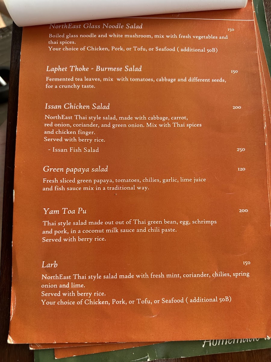 Baan Manali Beach Café Photo Menu 1
